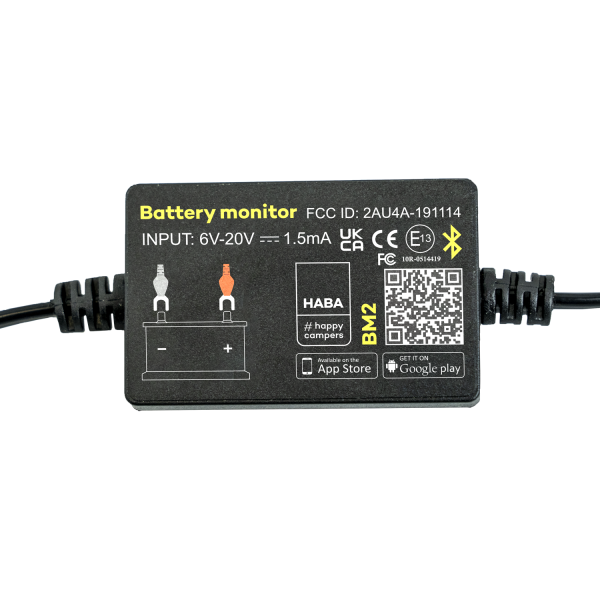 Bluetooth 4.0 Batteriemonitor Schwarz 12V – Batteriewächter für Wohnmobile, Caravans und Boote