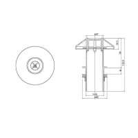 Wohnmobil DachentlüftungThermoplastischer Kamin Ø 60 mm - Zadi