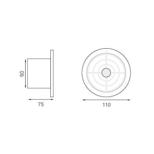 Wohnmobil Entlüftungsventilator Axiale Saugeinheit Ø 110 mm 5 W