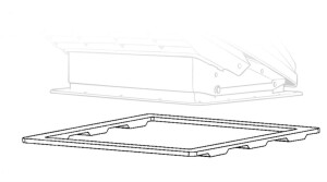 Fiat Ducato Dachadapter Rahmen für 40x40cm Luken