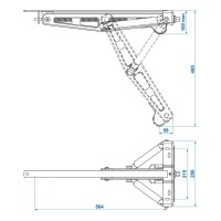 Stütze Ausdrehstütze 1100kg 597x280mm H:497mm Wohnwagen Anhänger