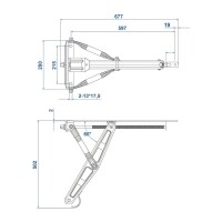 Ausdrehstütze 1500 kg L: 677 mm H:502 mm