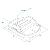 Stützplatten mit Metallstift - Set von 4 Stück