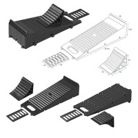 Ausgleichskeil mit Unterlegkeil schwarz - Set von 2 Stück